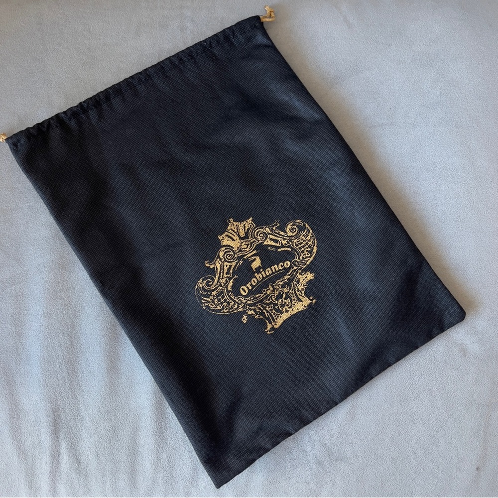 OROBIANCO Black Dust Bag 13.5x10.25 inches